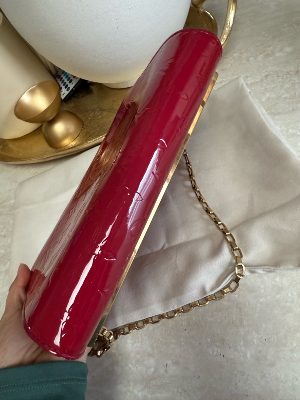 Louis Vuitton Ana Monogram Vernis Leather Raspberry bag - Picture 5 of 13